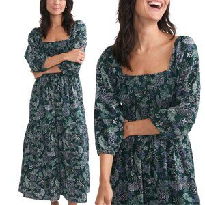 Marine Layer "Ivy" Paisley Smocked Dress (S)